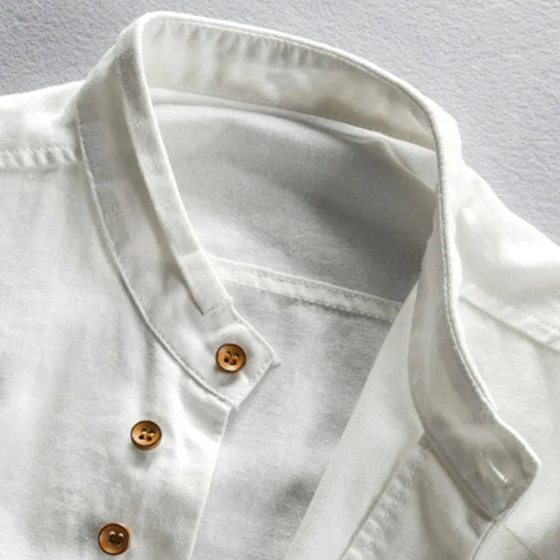 Men’s Dress Shirt – Slim Fit – Stand-Up Collar – Long Sleeve Button-Down