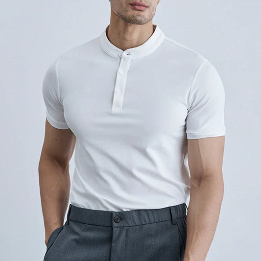 Men’s Collared Tee – Slim Fit – Lightweight Cotton – Short Sleeve Casual Shirt