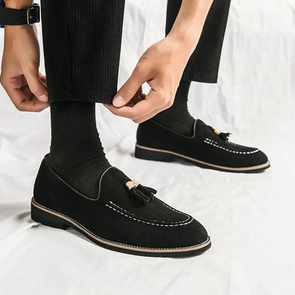Men’s Moccasins – Suede – Tassel Detail – Classic Fit – Smart Casual Versatile Style