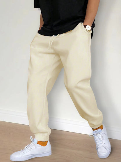 Men’s Jogger Sweatpants – Tapered Fit – Cotton Blend – Elastic Waist – Casual Wear