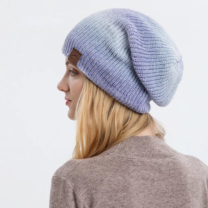 Isla Slouchy Beanie | Ombre Ribbed Head Coverage Beanie