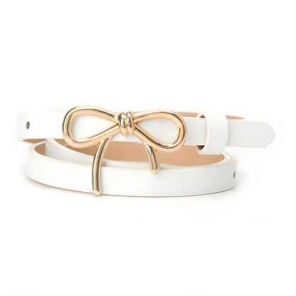 Isabella Adjustable Bow Buckle Belt | Solid Adjustable Length Belt