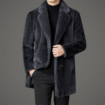 Arthur Mid-Thigh Double-Breasted Overcoat | Collared Regular Fit Overcoat