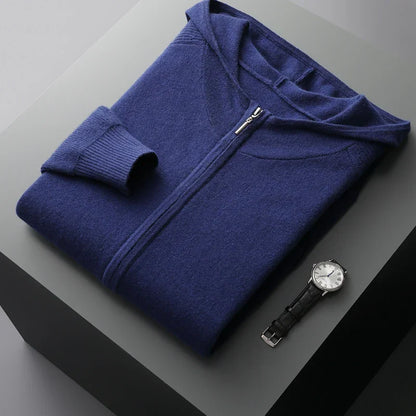 Men’s Jogging Set – Relaxed Fit – Soft Knit – Full Zip Hoodie – Cuffed Pants