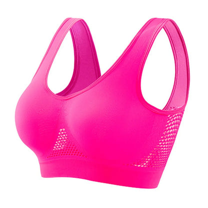 Women’s Sports Bra – High Support – Racerback Mesh – Breathable Stretch Fabric