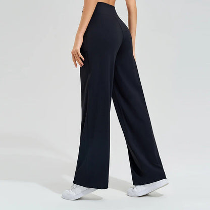 Isla High Rise Wide Leg Wide Leg Pants | Drawstring Waist Side Pockets Pants