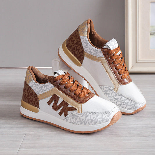 Women’s Low-Top Sneakers – Breathable Fabric – Cushioned Sole – Lace-Up – Casual Style