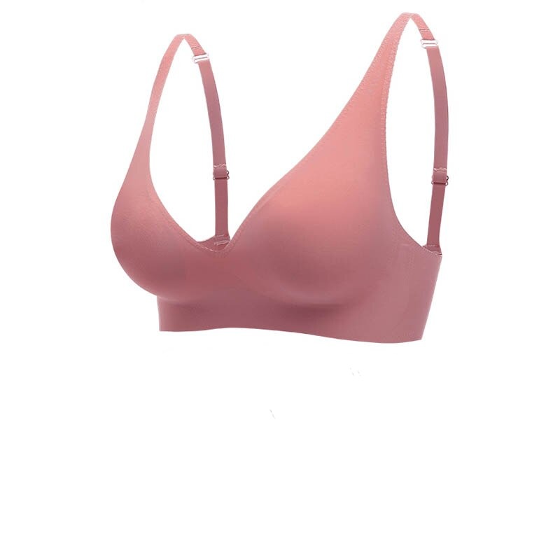 Women’s Seamless Bra – V-Neck – Wide Straps – Breathable Blend – Full Coverage Fit