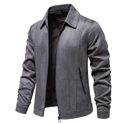 Men’s Jacket – Tailored Fit – Zip Front – Hip Length Casual
