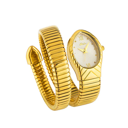 Isla Oval Roman Numeral Wristwatch | Sunburst Wrap-Around Wristwatch