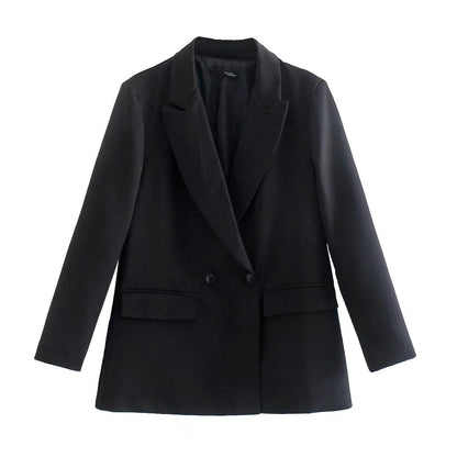 Women’s Blazer – Tailored Fit – Double-Breasted – Structured Silhouette – Notched Lapels