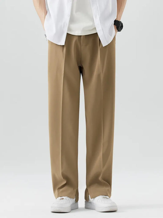 Men’s Trousers – Straight Leg – Relaxed Fit – Lightweight Soft Fabric – Smart Casual