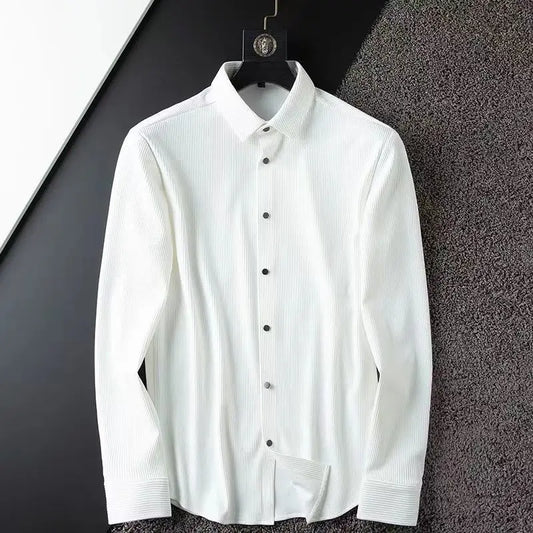 Men’s Formal Shirt – Slim Fit – Breathable Blend – Classic Collar – Business Wear