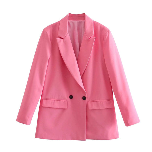 Women’s Blazer – Tailored Fit – Double-Breasted – Structured Silhouette – Notched Lapels