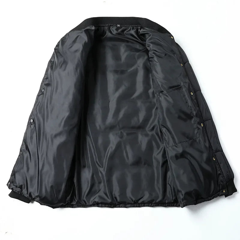 Logan Quilted Bomber Jacket | Snap Front, Ribbed Hem Jacket