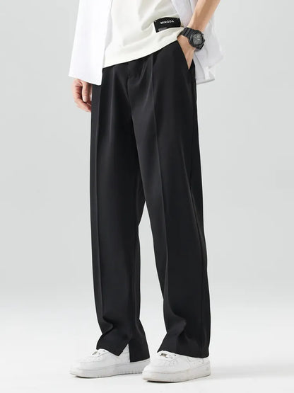 Men’s Trousers – Straight Leg – Relaxed Fit – Lightweight Soft Fabric – Smart Casual