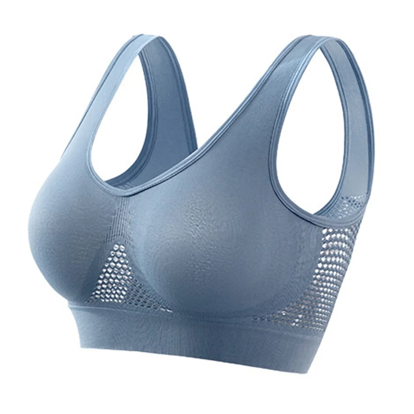 Women’s Sports Bra – High Support – Racerback Mesh – Breathable Stretch Fabric