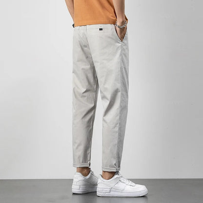 Men’s Chino Pants – Relaxed Fit – Lightweight Cotton – Tapered Leg – Full Length Casual