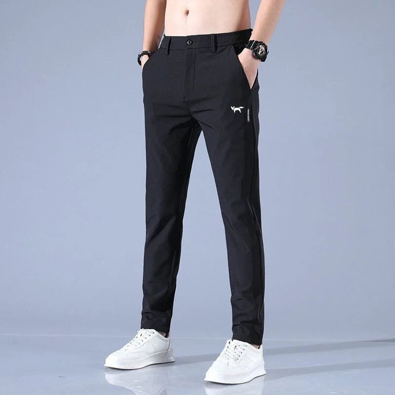 Men’s Golf Pants – Slim Fit – Stretch Fabric – Full Length – Breathable Design