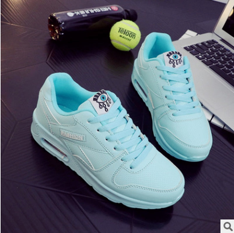 Women’s Sneakers – Chunky Fit – Breathable Mesh – Cushioned Sole – Lace-Up Casual