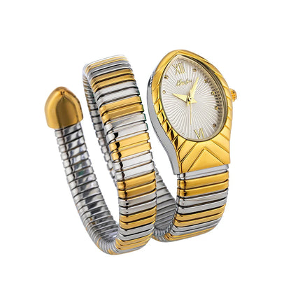 Isla Oval Roman Numeral Wristwatch | Sunburst Wrap-Around Wristwatch