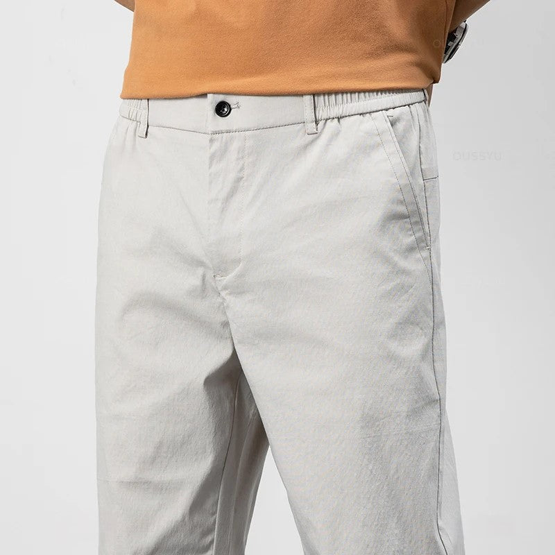 Men’s Chino Pants – Relaxed Fit – Lightweight Cotton – Tapered Leg – Full Length Casual