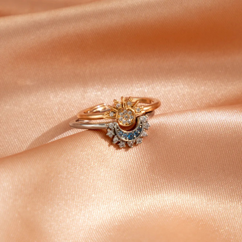 Isla Celestial Mid-Length Pendant Necklace | Sun And Moon Motif Pendant Necklace