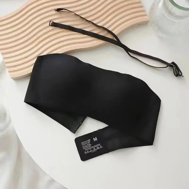 Women’s Strapless Tube Top Bra – Seamless Fit – Non-Slip – Wireless Push-Up Support
