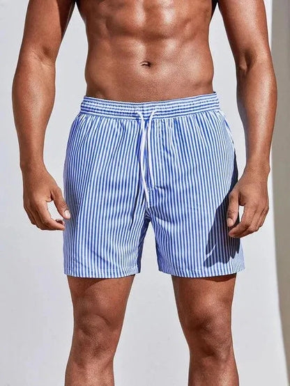 Men’s Swim Shorts – Quick-Dry Fabric – Relaxed Fit – Elastic Waist with Drawstring
