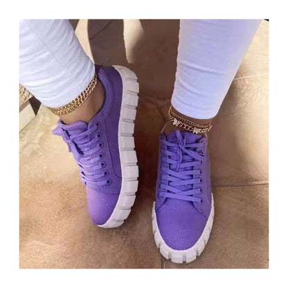 Women’s Sneakers – Platform Sole – Supportive Fit – Low Top Casual