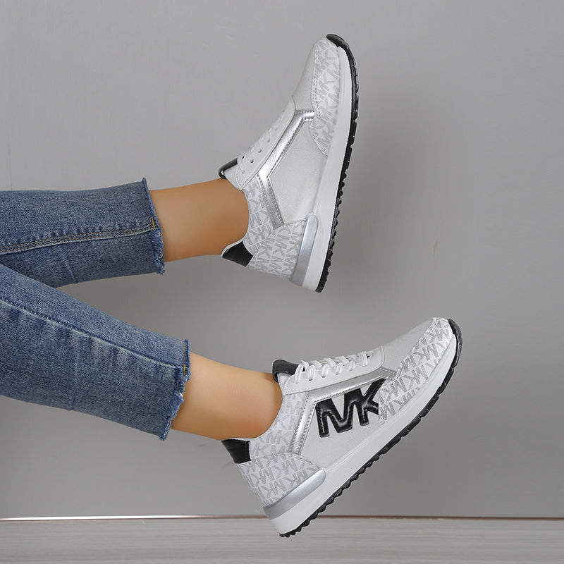 Women’s Sneakers – Breathable Mesh – Cushioned Sole – Low-Top Fit