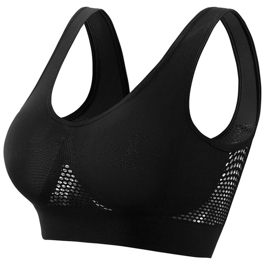 Women’s Sports Bra – High Support – Racerback Mesh – Breathable Stretch Fabric