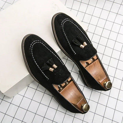 Men’s Moccasins – Suede – Tassel Detail – Classic Fit – Smart Casual Versatile Style