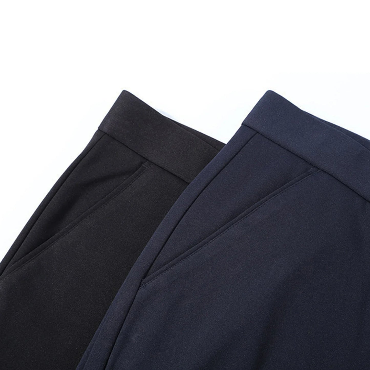 Men’s Formal Trousers – Slim Fit – Stretch Fabric – Flat Front Tailored Style