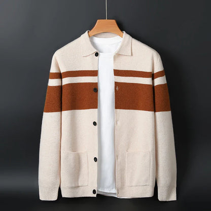 Oliver Regular Fit Cardigan | Striped Button Front Cardigan
