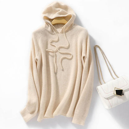 Isla Relaxed Hoodie | Ribbed Drawstring Hoodie