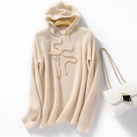 Isla Relaxed Hoodie | Ribbed Drawstring Hoodie