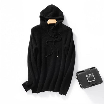 Isla Relaxed Hoodie | Ribbed Drawstring Hoodie