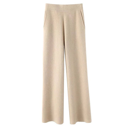 Women’s Sweatpants – Relaxed Wide-Leg Fit – Elastic Waist