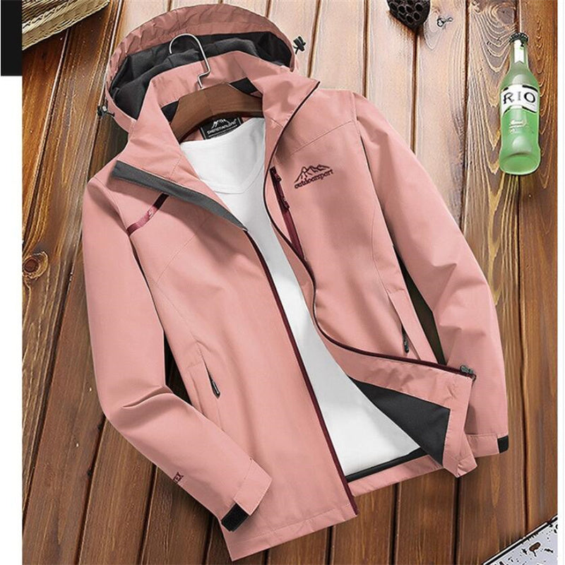 Men’s Rain Jacket – Regular Fit – Waterproof Hooded – Windproof Zip Front – Sealed Seams