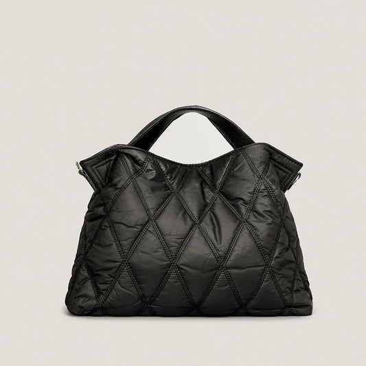 Women’s Tote Bag – Quilted Diamond Design – Padded Texture – Structured Spacious Carryall