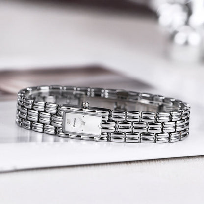 Isabella Rectangle Wristwatch | Roman Dial Link Bracelet Wristwatch