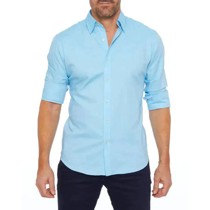 Men’s Formal Shirt – Slim Fit – Breathable Blend – Classic Collar – Long Sleeve