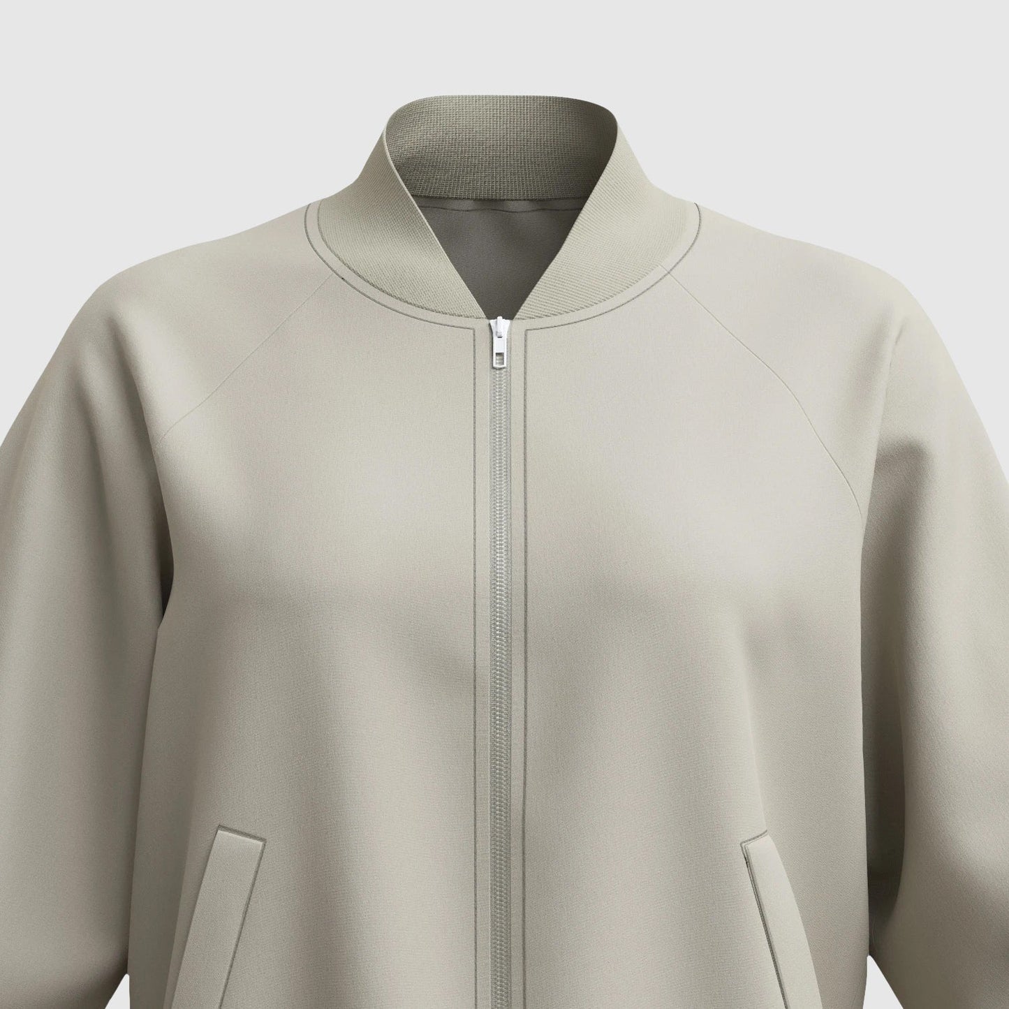 Women’s Bomber Jacket – Relaxed Fit Cotton – Ribbed Trim – Zip Front Casual Style