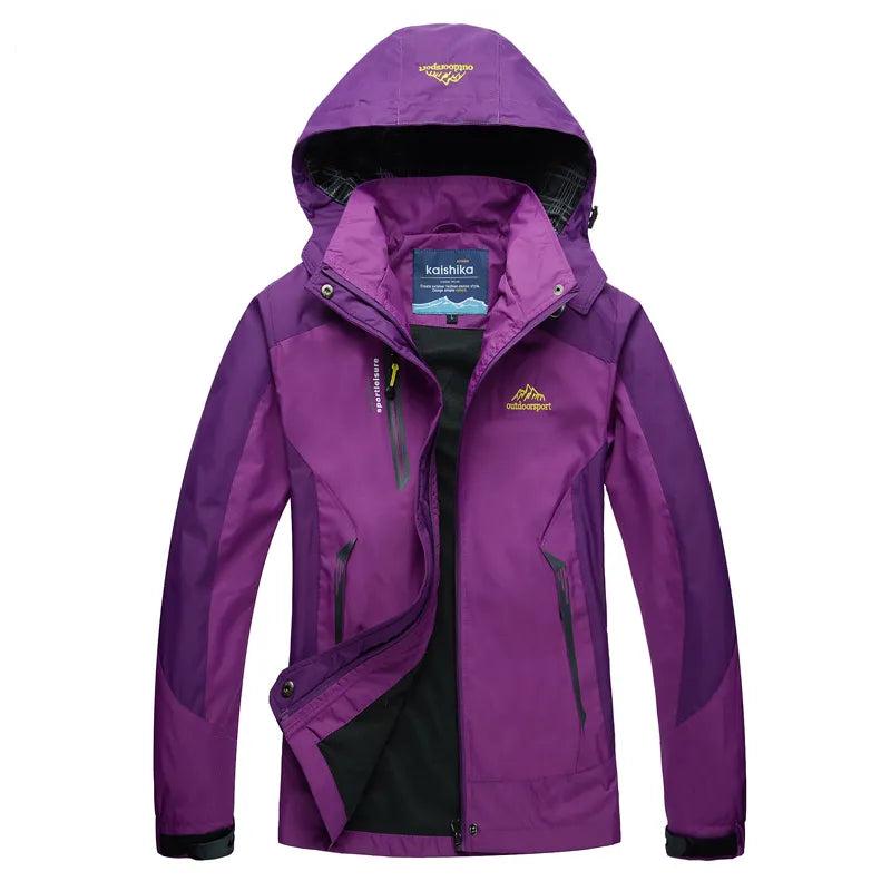 Women’s Rain Jacket – Waterproof – Medium Fit – Hooded – Zippered Pockets – Hip Length