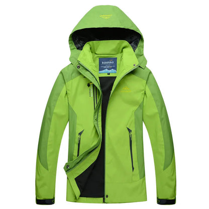 Women’s Rain Jacket – Waterproof – Medium Fit – Hooded – Zippered Pockets – Hip Length