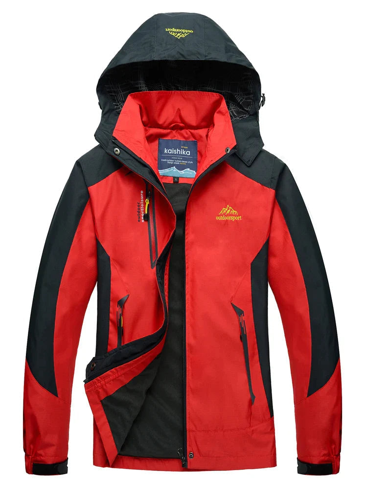 Women’s Rain Jacket – Waterproof – Medium Fit – Hooded – Zippered Pockets – Hip Length