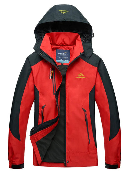 Women’s Rain Jacket – Waterproof – Medium Fit – Hooded – Zippered Pockets – Hip Length