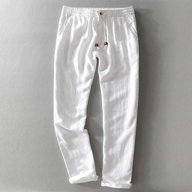 Men’s Casual Pants – Relaxed Fit – Breathable Blend – Elastic Waist with Drawstring
