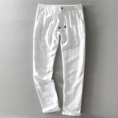 Men’s Casual Pants – Relaxed Fit – Breathable Blend – Elastic Waist with Drawstring